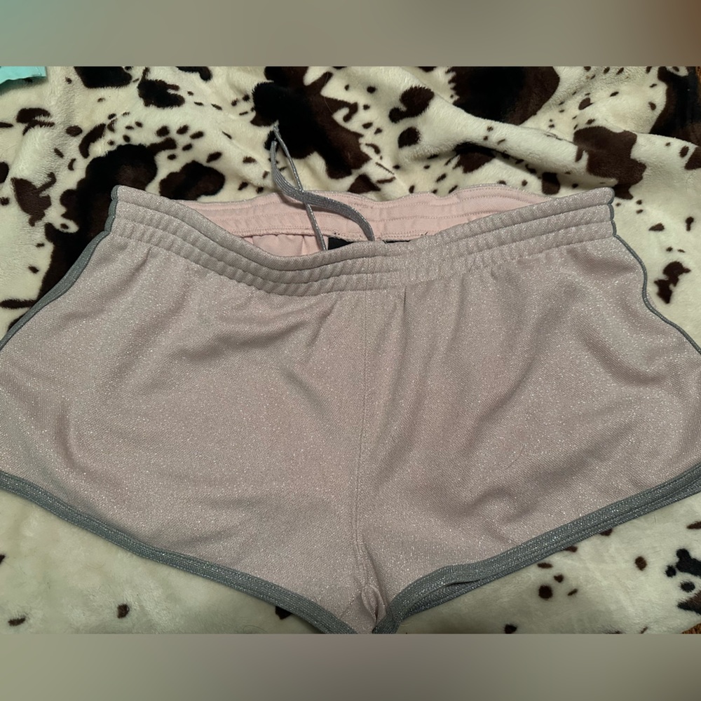 Converse sparkle pink shorts size large